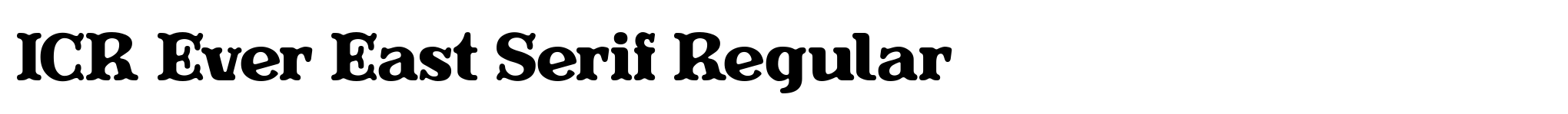 ICR Ever East Serif Regular image